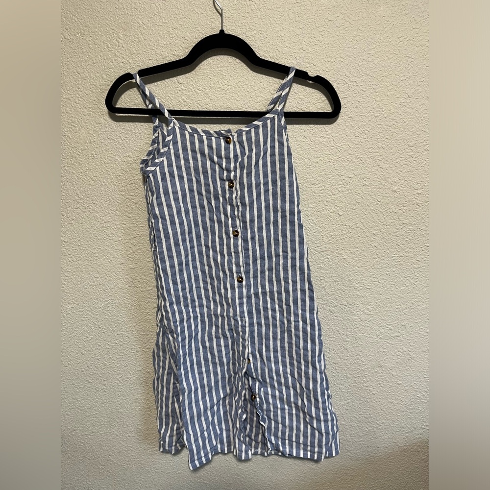 Striped Blue and White Kids One-Piece Sundress